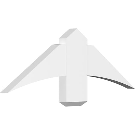 Ekena Millwork Bellingham Architectural Grade PVC Gable Bracket, 36"W x 12"H x 2"D x 6"F, 8/12 Pitch GBP036X12X0206BEL00